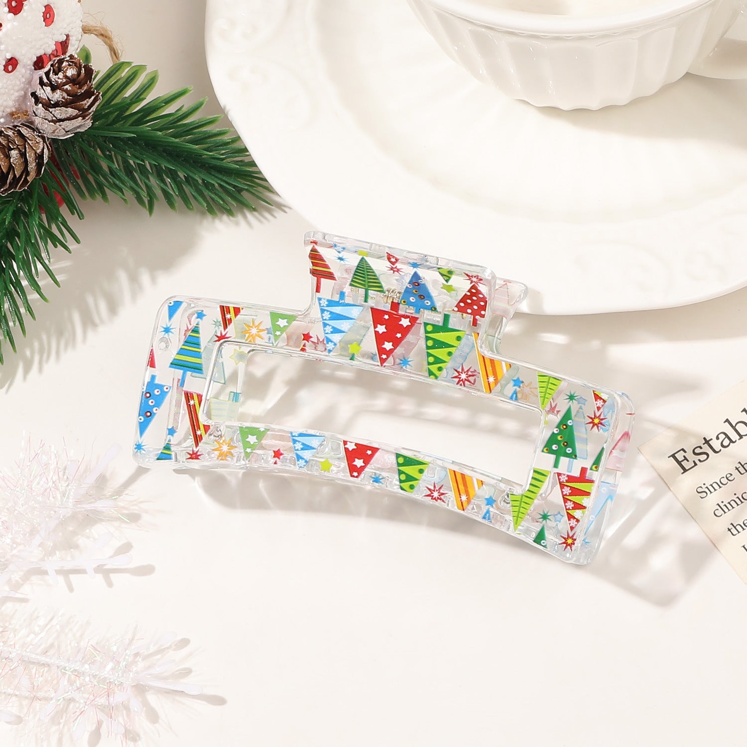 Wholesale Christmas Cute Sweet Print Shark Hair Clips